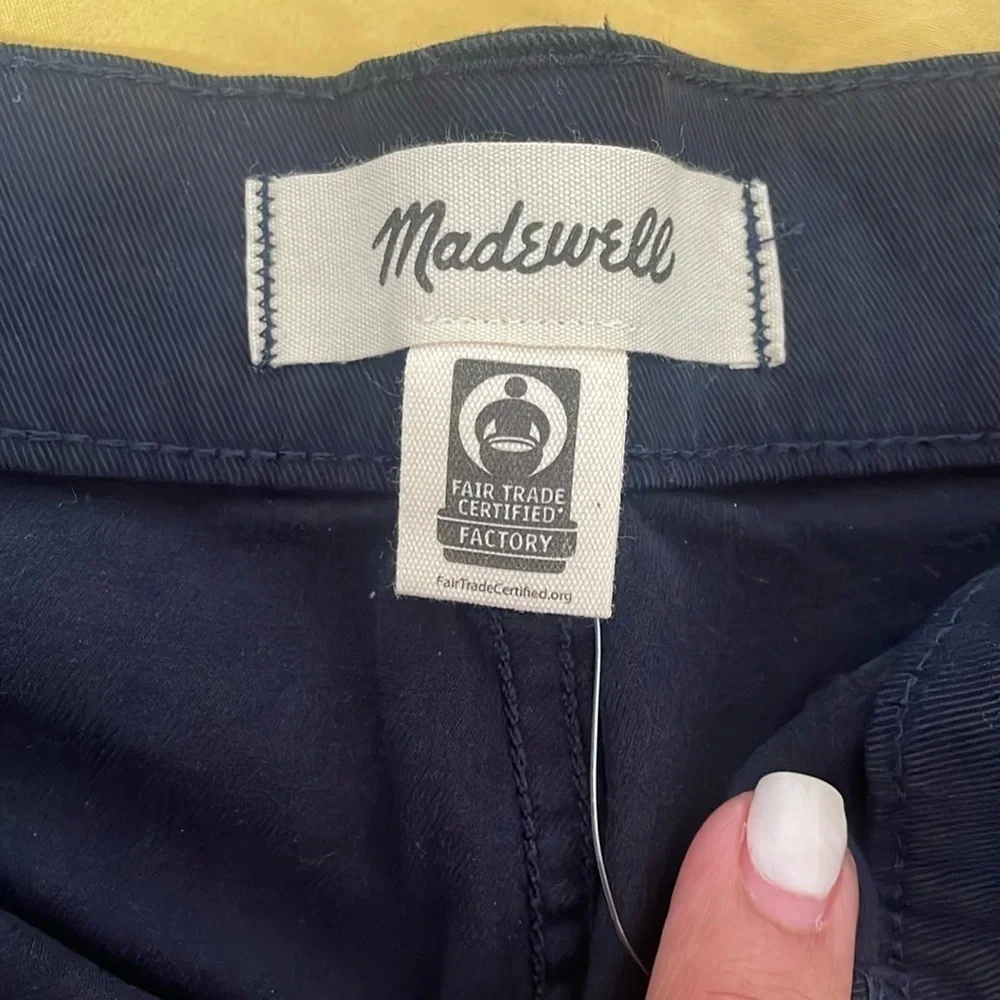 Madewell White House Black Market Dark Pants color blue wide leg